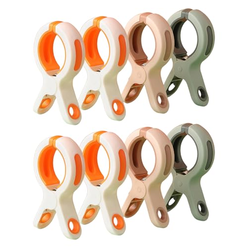 ROYJJ Abrazaderas resistentes al viento para lavandería y ropa de cama al aire libre, pinzas extragrandes, diseño resistente al viento, clips ABS