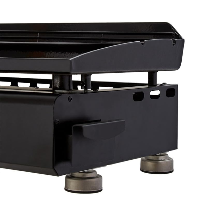 BRASERO - Plancha Silvia II G 3 Feux Brasero - Plaque Fonte émaillée 67 x 34 cm, Fabriquée en France - 3 brûleurs - Grille de réchauffement + Housse offerte - Jusqu'à 10 convives