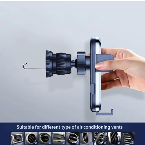 Orco Gravity Car Phone Holder, Ultra-Stable Air Vent Mount with Metal Hook Clip, 360° Rotation - Image 4