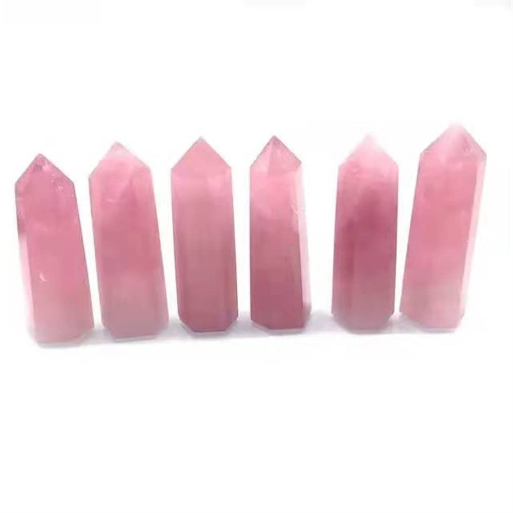 1pc 70mm-80mm Naturale Folk Artigianato Guarigione Torre di Cristallo Quarzo Rosa Punto Pietre Bella Pietra di Cristallo Naturale Decorazioni per la casa
