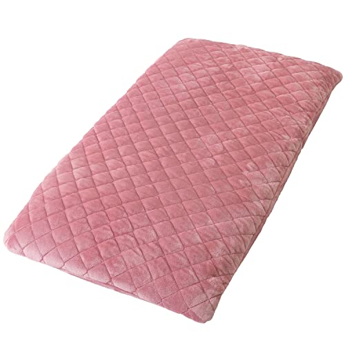 ナイスデイ mofua (モフア) 敷きパッド ベビー布団カバー兼用 ローズピンク 70×120×15cm 冬用 あったか モフモフ プレミアムマイクロファイバー ずれない 全周フィットゴム仕様 エコテックス認証 洗える 50707B79