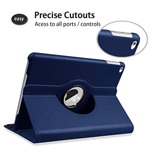 Image of Mcart Rotate Flip ipad Cover iPad 9.7 case 2018 /2017 5th ipad case 6th Generation Midnight Blue