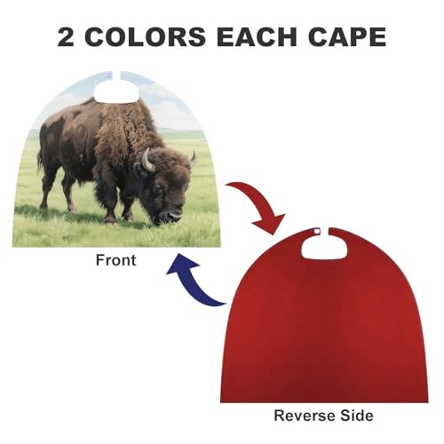 Disfraz capa reversible de bisonte americano para Halloween miniatura 3