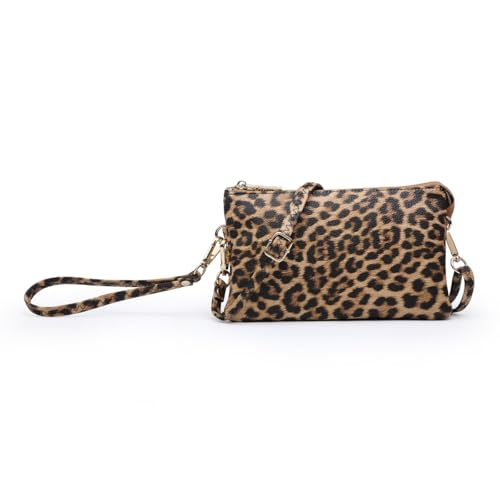 Image of JEN & CO. Riley Small Crossbody Bags Vegan Leather Wristlet Wallets Clutch Purses Shoulder Handbag for Women