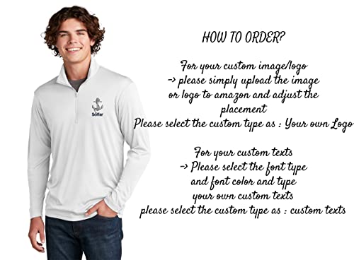 INK STITCH Men St357 Custom Embroidery Personalized Add Your Logo Texts Posicharge Competitor Quarter Zip4