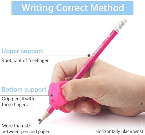 firesara Pencil Grips for Kids Handwriting, Top Class Aid Grip Trainer Posture Correction Finger Grip for Kids, Adults, Arthritis Designed for Righties or Lefties(3Standard)