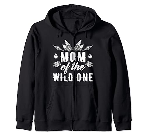 Mamá of The Wild One – Girl Birthday Matching Family Party Sudadera con Capucha