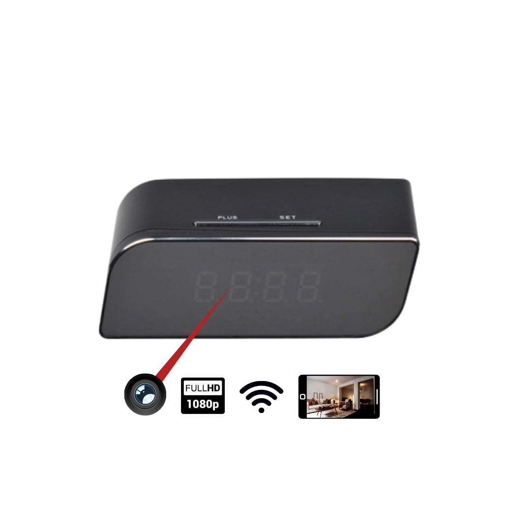 Genérico Mini Reloj despertador Cámara Espía Full HD 1080P WiFi