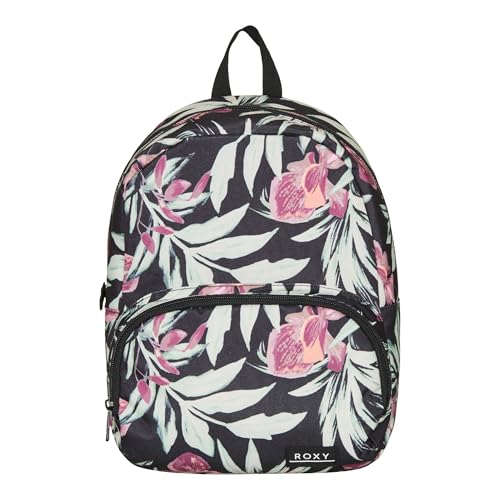 Image of Roxy Women's Always Core Backpack | Travel | Everyday Carry | Beach | Polyester | 8L Capacity - Anthracite Wind Swept Floral