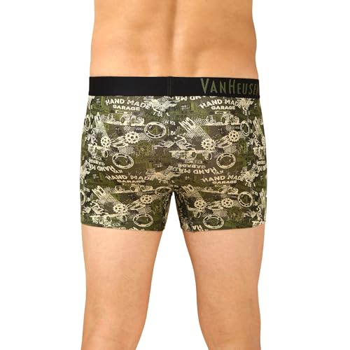 Image of Van Heusen Men's Cotton Trunk - Pack of 1 | Contoured pouch for support | Antibacterial Briefs | Sweat Absorbant | Moistue Wicking | Breathable Everyday Underwear | Long Lasting Color| Fun Prints | Style 10051