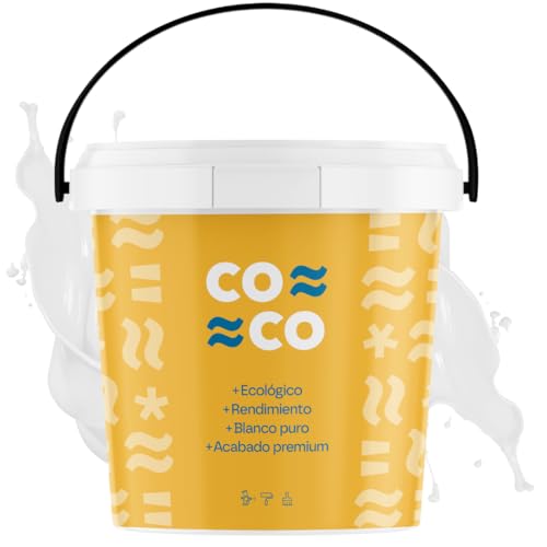 PINTURAS ECU - Pintura blanca mate INTERIOR 17KG/10L - Pintura lavable de gran durabilidad y cubrición - Pintura Plástica de acabado profesional - Textura Lisa - Ideal para paredes y techos