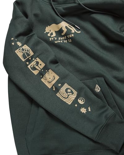 Sweat a capuche riding Volcom Hydro teinte Scarab originale taille XS pour femme active - 4