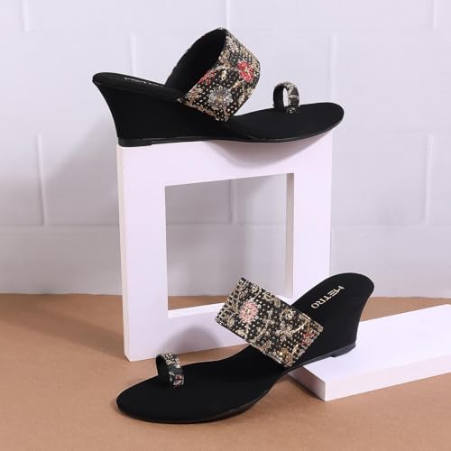 Image of Metro Women Ethnicwear Wedge Heel Sandal