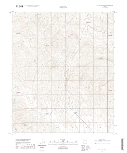 El Capitan Mountain Arizona US Topo Map 24" x 29" / Waterproof