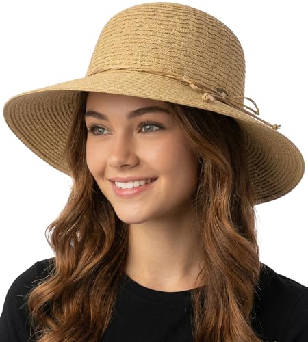 Sombrero playero de mujer Panamá de ala ancha miniatura 1