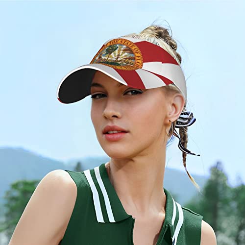 Image of Cute Funny Flag Hat Women Men Adjustable Flag Sport Sun Visor Hat Summer Fashion Sun Cap Beach Flag Hat