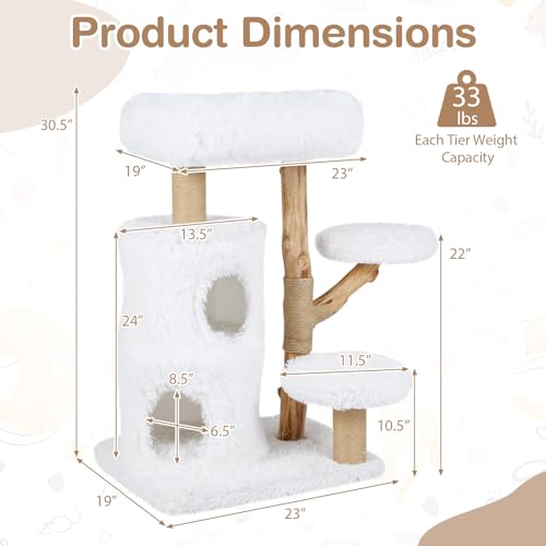 PETSITE Árbol para Gatos de Madera de 30.5 Pulgadas miniatura 4