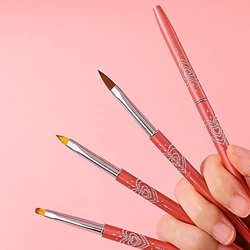 Kaagee 3Pcs Nail Art Clean Up Brushes Round & Angled & Flat Nail Brushes For Cleaning Polish Mistake Nail Polish Remover Brush Manicure Polish Brush Acrylic Nails Design For Uv Gel Builder #TOP3