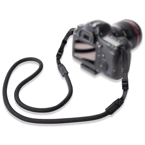 LENS-AID Tracolla in Corda per Fotocamera con Piccole Asole – Cinghia Collo (100 cm) Nylon Resistente per Mirrorless, Compatte e Analogiche – Compatibile con Fuji, Sony, Olympus, Panasonic Lumix