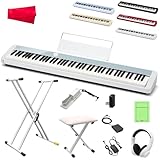 【Amabile公式】 アマービレ 純正アクセサリーセット カシオ 電子ピアノ PX-S1100 Privia 88鍵盤 コンパクト プリヴィア スピーカー内蔵 スタンド＆ヘッドホン＆ペダル＆椅子 軽量モデル 初心者にも最適 CASIO PXS1100 (通常保証, カームブルー CB)