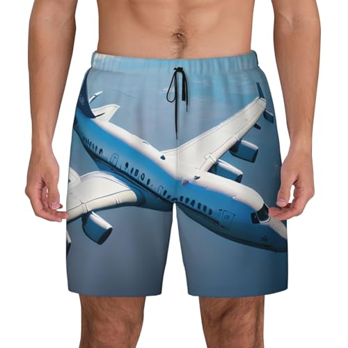 Short de bain pour homme imprimé avions respirant et ultra léger
