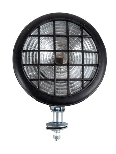 Ama Imel Faro da lavoro alogeno Ø 135mm: Faro per trattore con interruttore, Luce orientabile, Griglia di protezione, Cavo