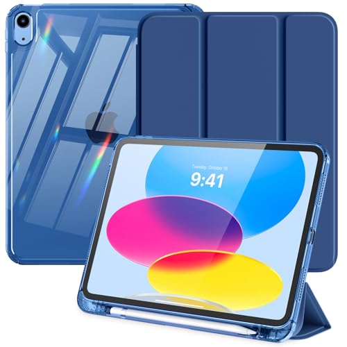 Étui pour iPad 11" à trois volets avec coque arrière en TPU transparent comme du verre