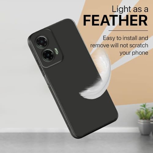 Image of Back Cover for Motorola Moto G35 5G | Full Camera Protection | Premium Liquid Silicon Case | Flexible Bumper Case for Motorola Moto G35 5G (Grey)