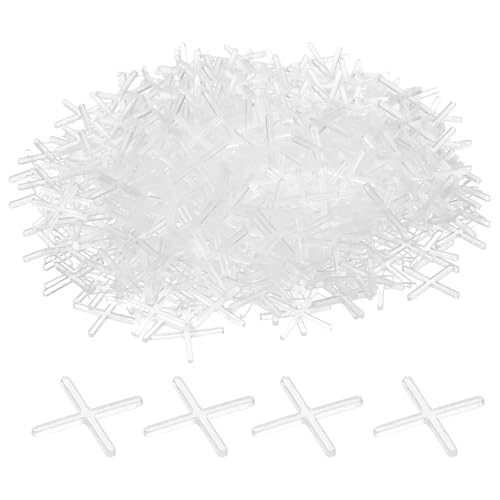 QUARKZMAN 200 Stück Fliesenabstandhalter 1,5 mm Hartplastik Kreuz Fliesen-Nivellierer Abstandhalter Installation Keramik Abstand Clips für Wandboden