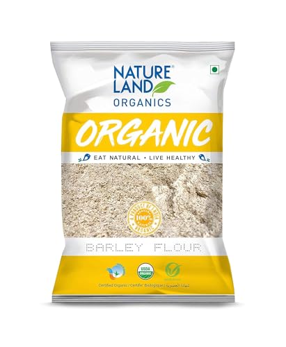 Image of Natureland Organics Barley Dalia 500 Gm (Pack of 4) Total 2Kg - Organic Dalia + Natureland Organic Barley Flour /Jau Flour 500 Gm (Pack of 5) - Healthy Organic Flour