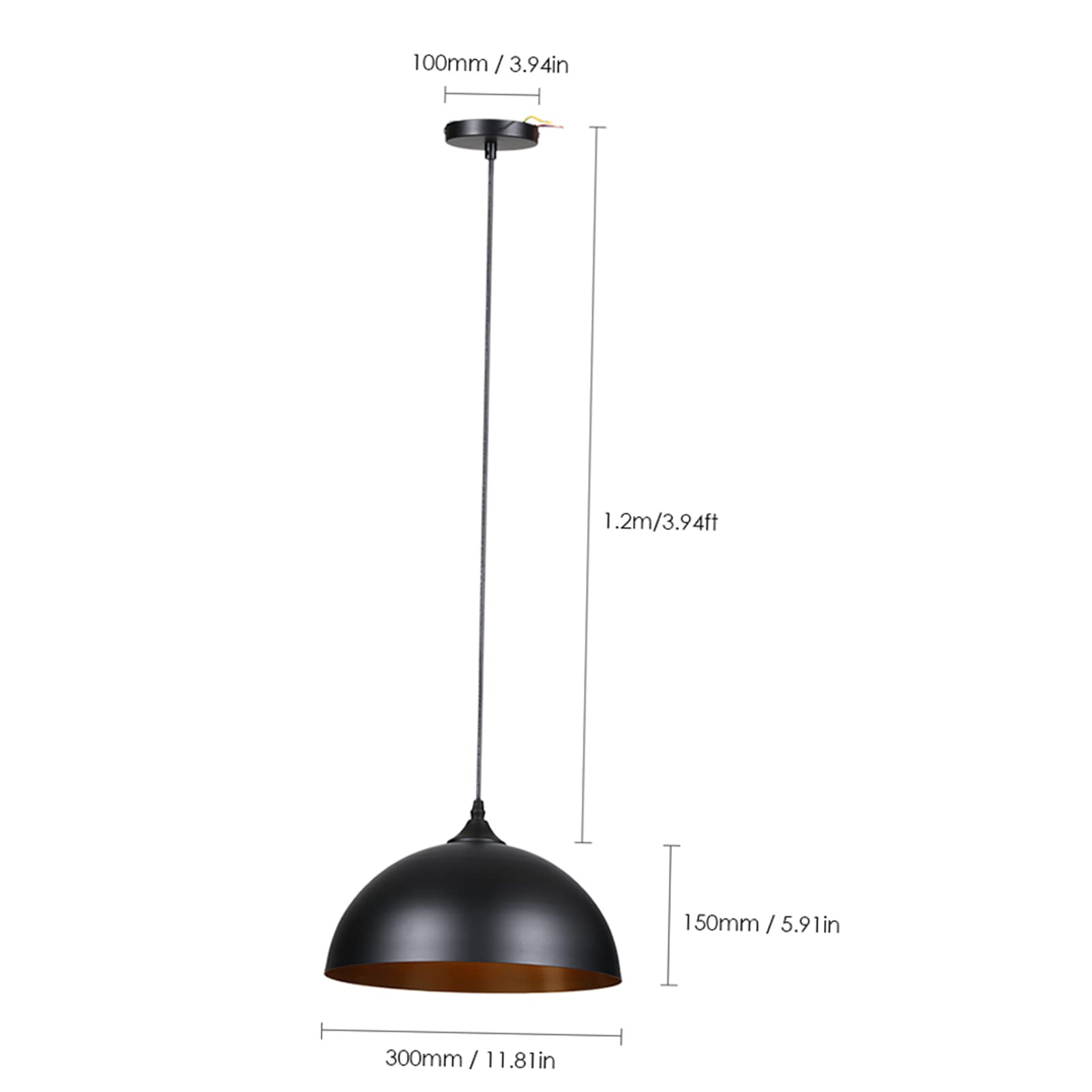 Tomshine Pendelleuchte, 2x Retro Hängelleuchte Hängelampe aus Metall, Industrielle Vintage LED Pendellampe, Ø 30cm, weiß (schwarz)