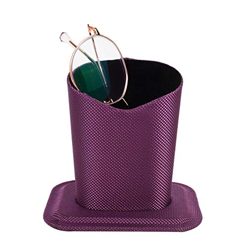 Bleiou 2 Pack Eyeglasses Holder Stand Glasses Stand Case Eyeglasses Protective Holder for Desks or Nightstands(Purple)