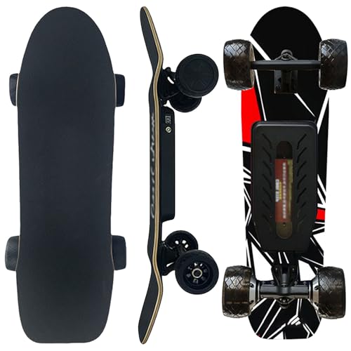WACLMOTAKE Patineta eléctrica, Longboard eléctrico, patinetas eléctricas para Adultos, Control Remoto inalámbrico, Velocidad máxima de 22-40 km/h, Capacidad de Carga de 80-150 kg Dual-Drive-33km