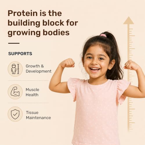 Image of Miduty Kids ProGrow+ Hazelnut Cocoa | Kids & Teens Protein Shake for Growth, Daily Nutrition & Active Recovery | 12g Protein for 8-18 Years | FOS & Inulin, Vitamins & Minerals, Vegetables, Fruit & Nut Blend | Natural Hazelnut Cocoa Flavor - 350g