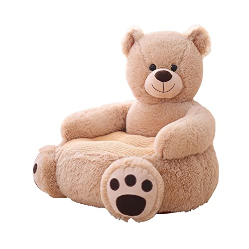 YWJLQH Sillón Infantil de Peluche Animal para Niños con Descanso Cómodo Apoyo Ergonómico Y Forma Adorable Adecuado para Lectura Relajación Decoración de Guar, Osa, Individual