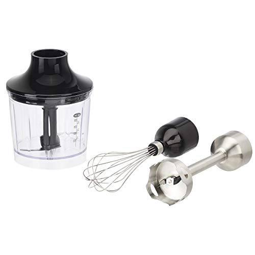 Amazon Basics Multi-Speed Immersion Hand Blender for Kitchen Mixing, Smoothies, Soups, 500 Watt Powerful, with Blending Stick, Whisk, Chopper and Beaker, Silver image 4