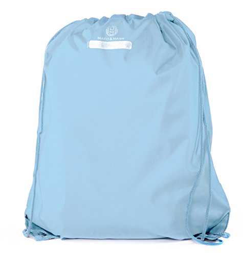 Mato & Hash Summer Pool and Beach Party Drawstring Backpacks - 10PK Baby Blue CA2500Summer S53