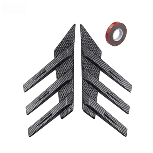 Alerón lateral de coche universal estilo fibra de carbono para ventanilla trasera