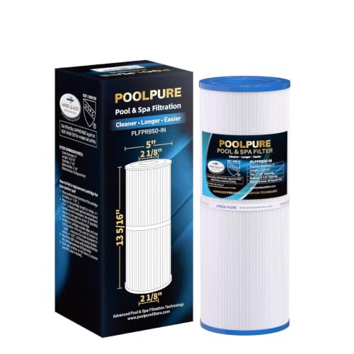 POOLPURE PLFPRB50-IN Spa Filter Replaces Pleatco PRB50-IN PRB50IN Unicel C-4950 Filbur FC-2390 Jacuzzi J210/J220/J235/J245/J275 Guardian 413-212-02 373045 5X13 Drop in Hot Tub Filter 1 Pack