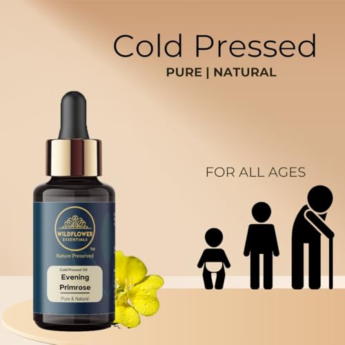 Image of Evening Primrose Oil (Oenothera biennis) Cold Pressed Carrier Oil For Face, Hair, Skin, Body (30 ML)