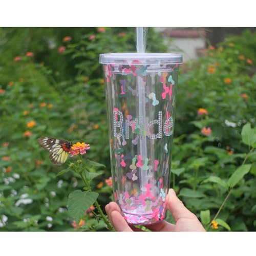 EdirbMy Plastic Bride Glitter Tumbler, 24oz Confetti Tumbler Cup with Lid and Straw,Bridal Shower Bride To Be Gift,Bachelorette Party Cups,Engagement Party and Wedding Gifts