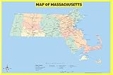 Map Of Massachusetts Style A -...