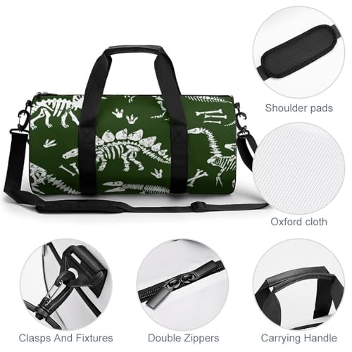 Sac de sport gym dinosaures verts compact pour vos affaires