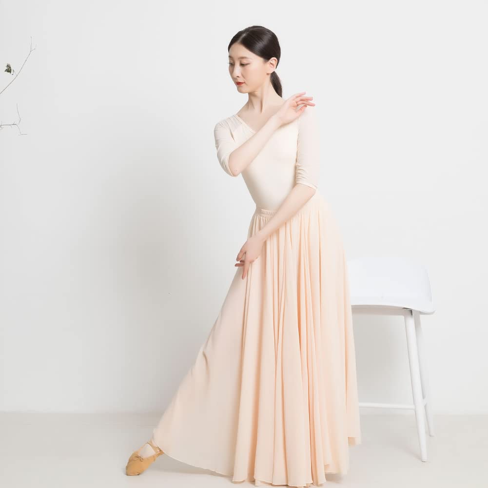 ROYAL SMEELA Vestido Danza Contemporanea Mujer Adulto Maillot Ballet Falda 720 Grados