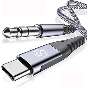 USB Type C to 3.5mm Audio Aux Cable 4ft for iPhone 16 USB C to 3.5mm Car Stereo Speaker Aux Cord for iPhone 15 16 Pro Max Plus MacBook iPad Pro,Samsung Galaxy S24 S23 S22 S21 S20 Note Pixel LG Moto