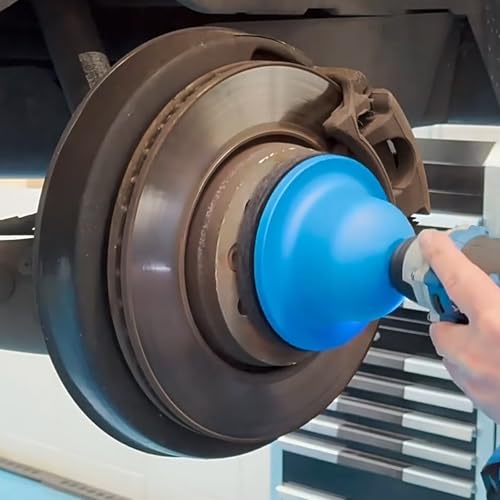 KINGHON Radnabenschleifer Auto, Kugelkopfschleifer mit 1/2 Vierkantantrieb und 2 Stahl Schleifteller, Radnabenreiniger für Felgenpflege, Innen-Ø 90 mm, außen-Ø 150 mm