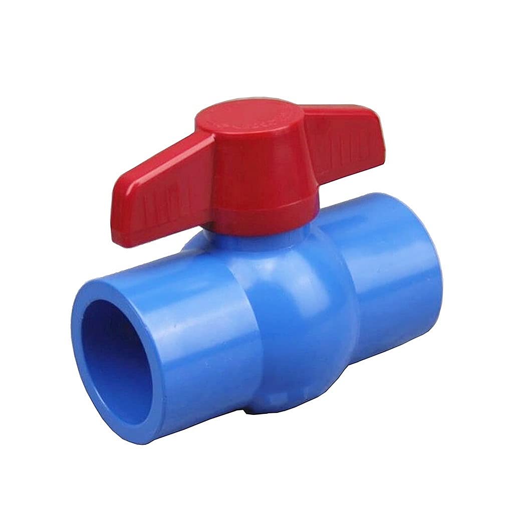Vanne à boisseau sphérique en PVC 40mm pour tuyau de plomberie en U-PVC bleu