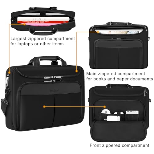Maletín para portátil 17-17.3 pulgadas impermeable negro miniatura 3