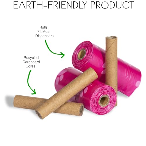 Image of 360 Count Dog Waste Bags, 24 Rolls, Scented Poop Bags for Puppies (Pink)