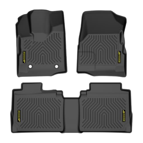PIT66 TPE Car Floor Mats Fit Chevy Equinox & GMC Terrain/Terrain Denali 2012 2013 2014 2015 2016 2017 Truck Accessories All Weather Protection Floor Liners Full Set Black
